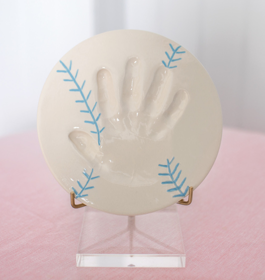 Baseball Handprint Plate