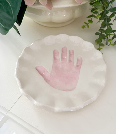 Scallop Handprint Jewerly Dish